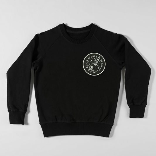 Death Before Decaf Embroidered Sweatshirt