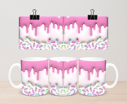 3D icing drip mug by Rebel Needleworks - novelty fun gift mug UK