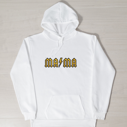 Personalised MAMA lightning bolt hoodie by Rebel Needleworks - custom mum gift UK