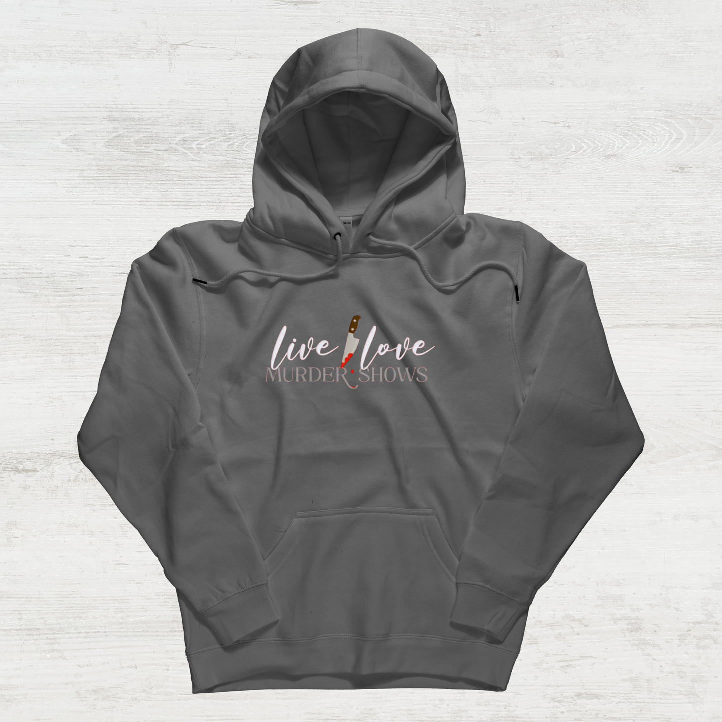 Live, Love, Murder Shows Embroidered Sweatshirt & Hoodie