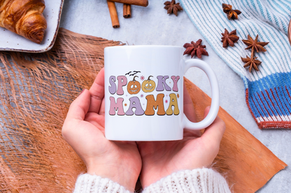Rebel Needleworks spooky Halloween custom mug - personalised gothic novelty gift mug UK