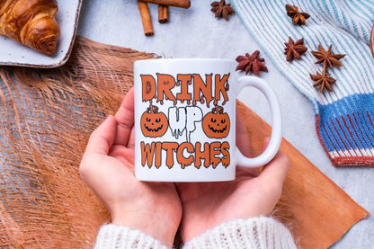 Rebel Needleworks Halloween print mug - custom spooky novelty gift mug UK