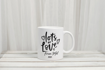 Personalised Happy Fathers Day mug by Rebel Needleworks - custom fathers day gift UK