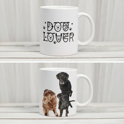 Dog lover custom photo mug by Rebel Needleworks - personalised pet photo gift mug UK