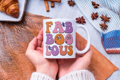Halloween custom print mug by Rebel Needleworks - personalised witchy gift mug UK