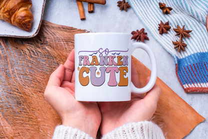 Personalised Halloween print mug by Rebel Needleworks - custom witchy gift mug UK