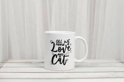 Custom cat photo mug by Rebel Needleworks - personalised cat portrait gift mug UK