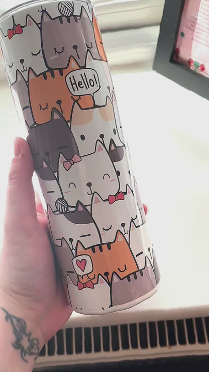 Cats Cats Cats 20oz Stainless Steel Tumbler
