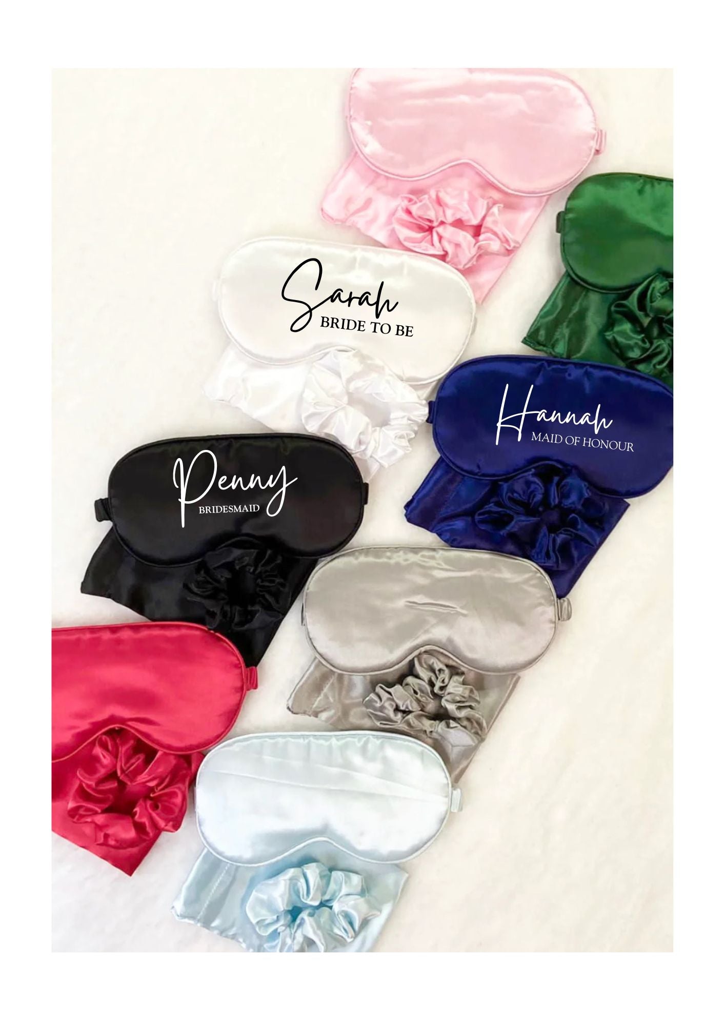 Bridal Sleep Mask & Scrunchie Set