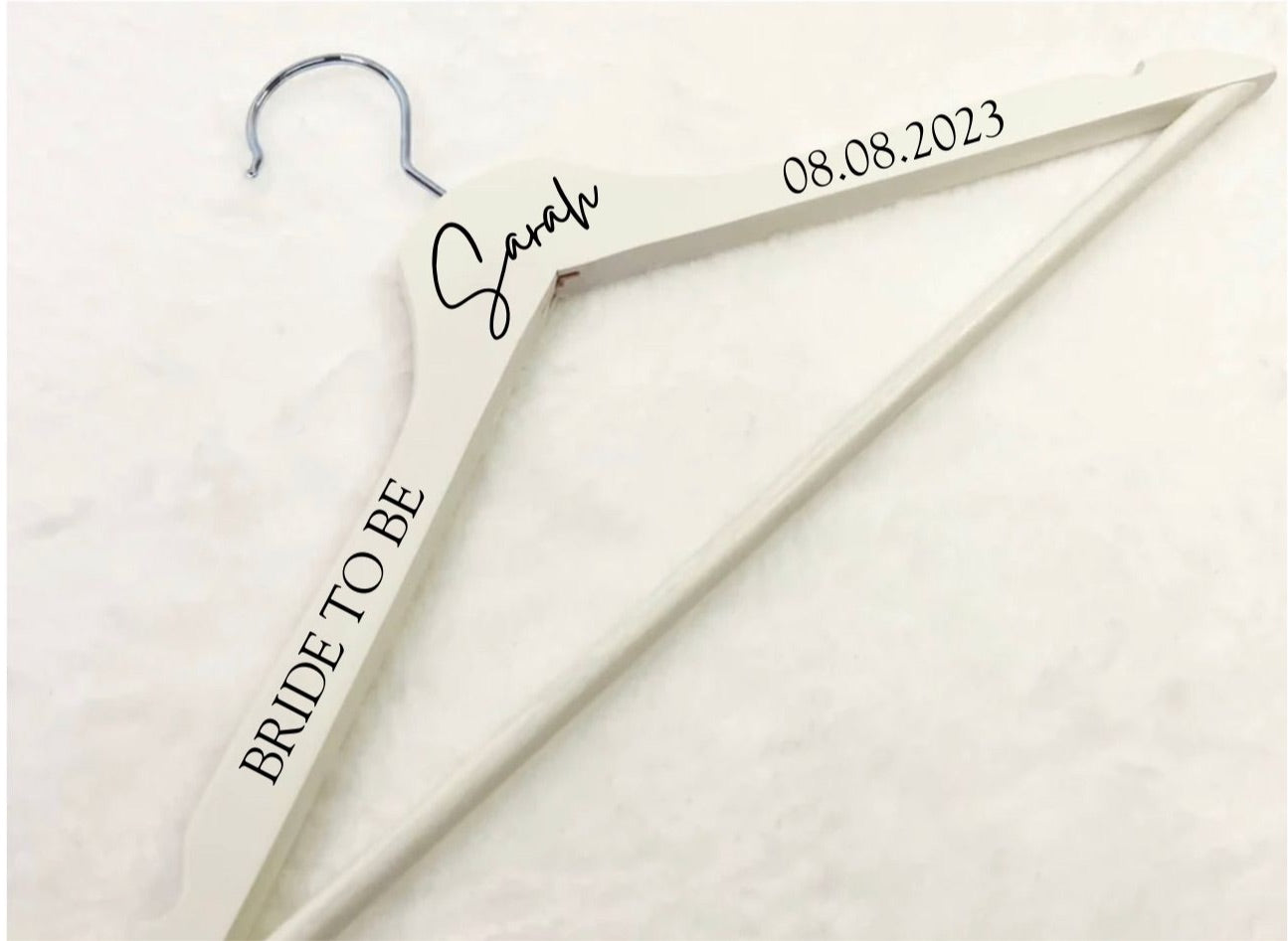 Personalised White Wooden Hanger