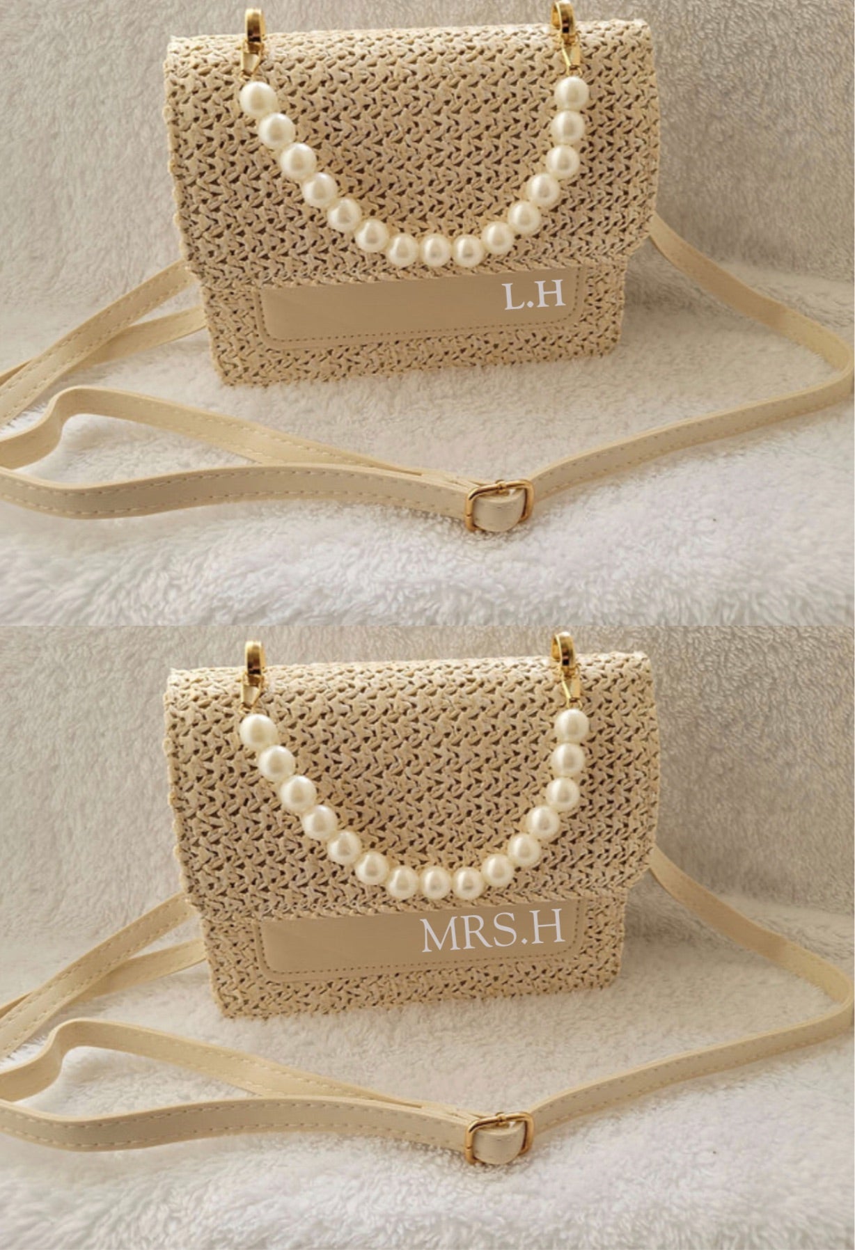 Personalised Pearl Handle Handbag