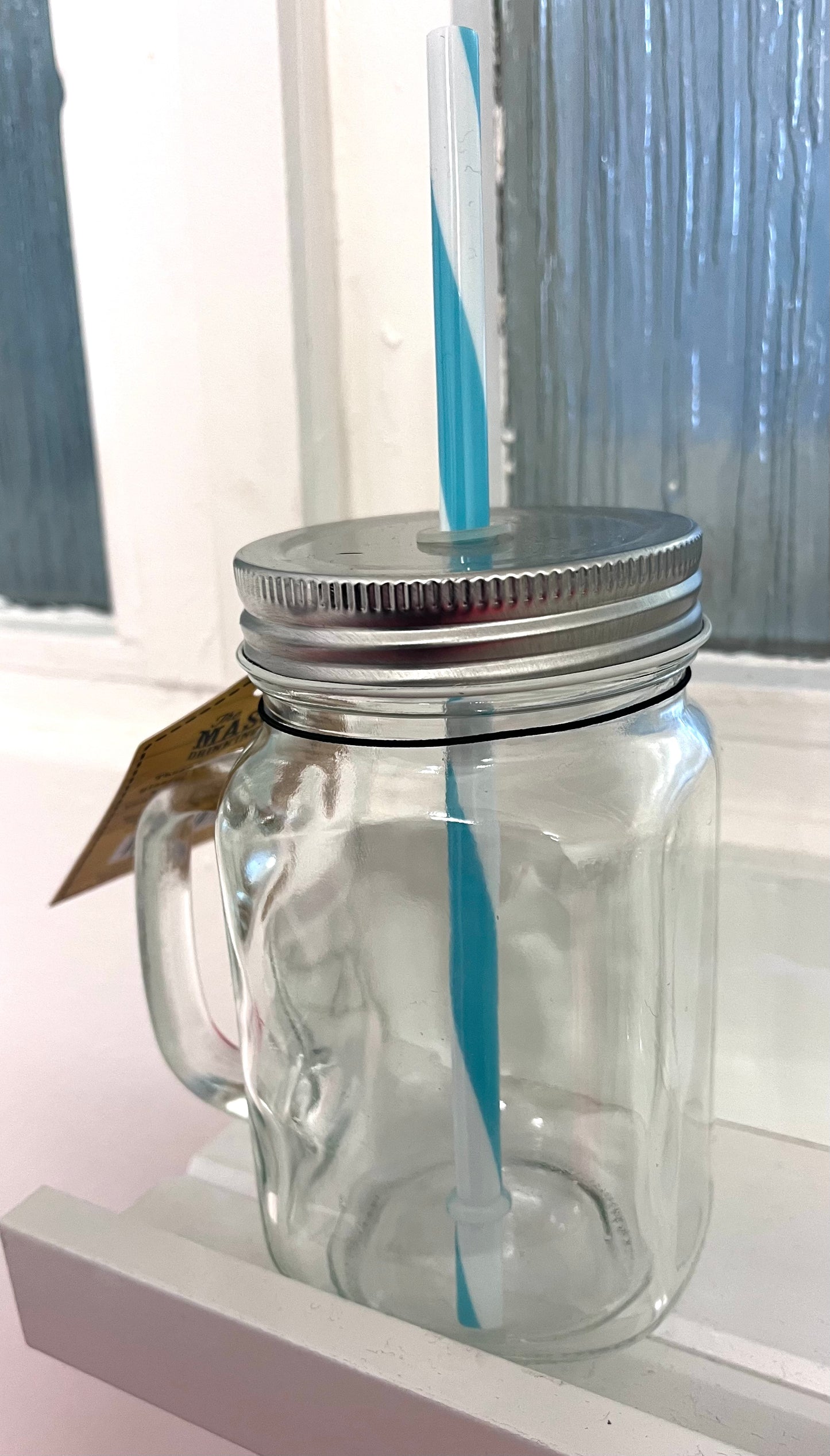 Personalised Mason Jar with Lid and Straw